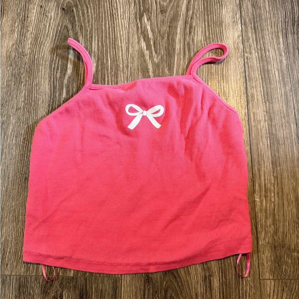 Primark Pink and White Camisole with Bow Detail